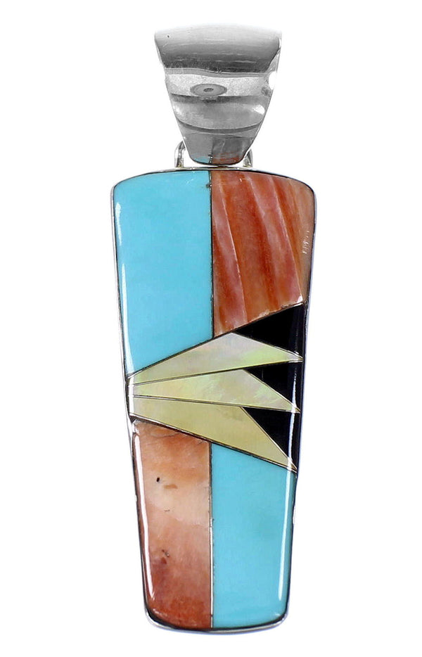 Sterling Silver Southwestern Multicolor Pendant YX94504